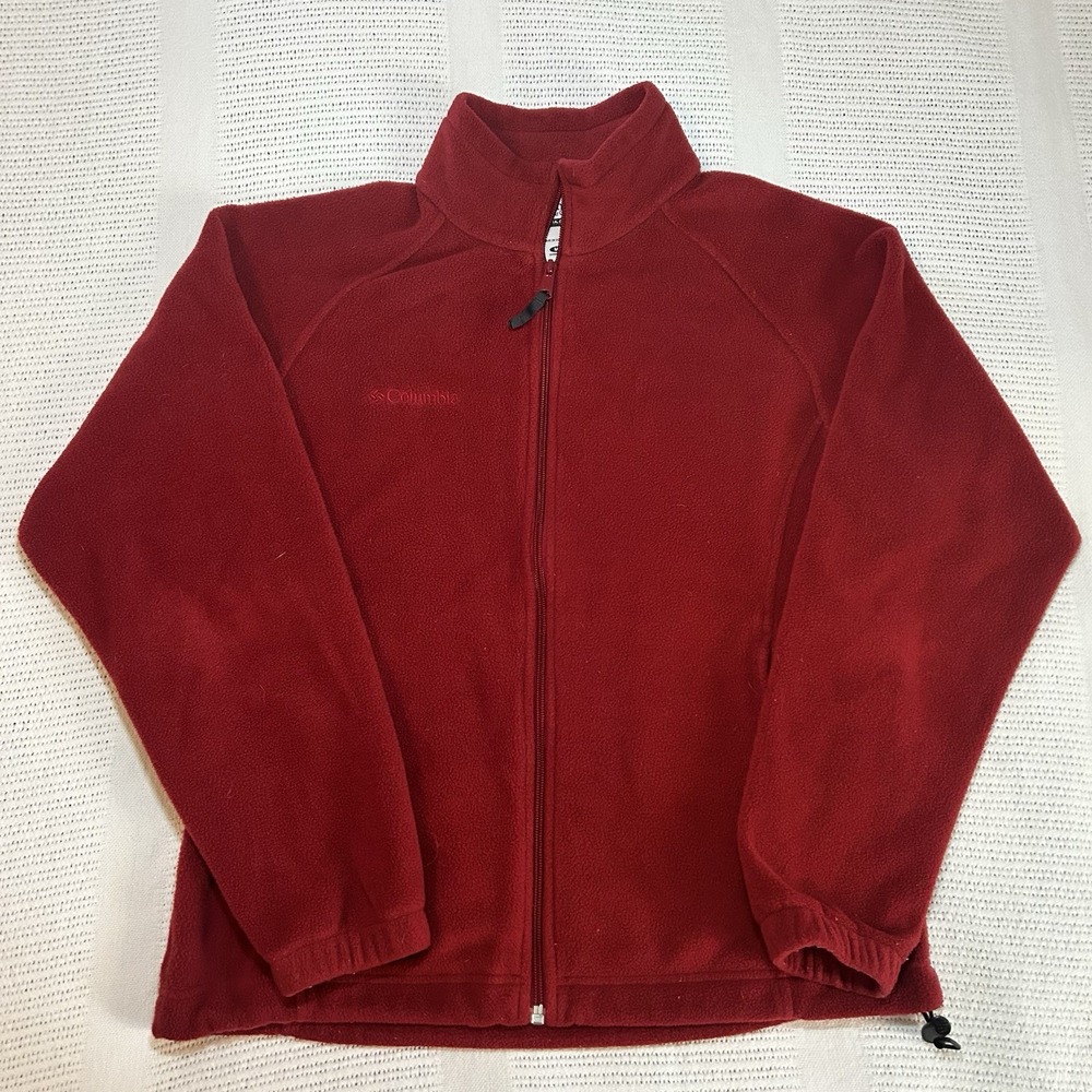 Columbia Fleece Women's Benton Springs Full Zip Jacket Size Medium Burgundy